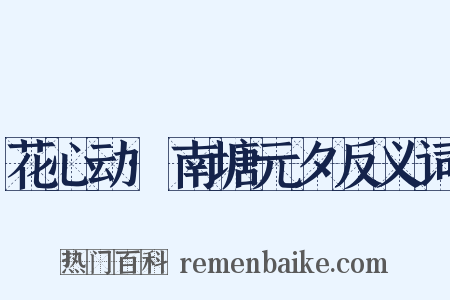 花心动·南塘元夕反义词是什么意思的图片